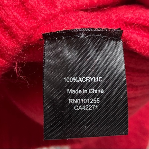 Red Fair Isle Crew Neck Women’s Sweater - Picture 5 of 5